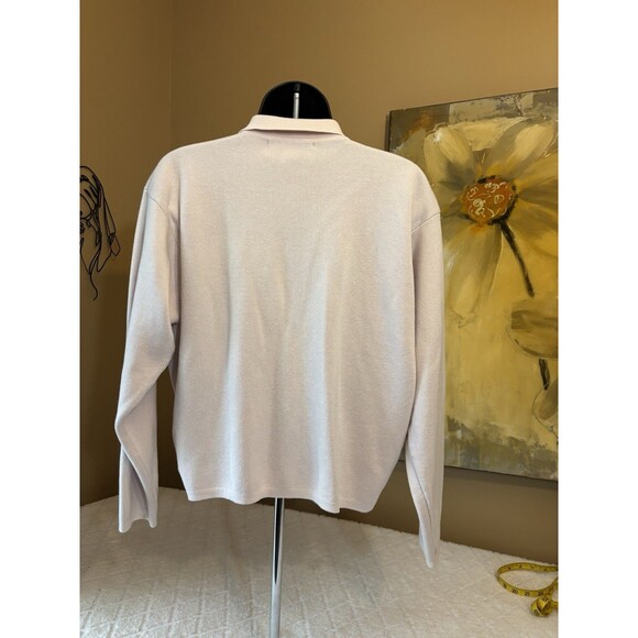 Vintage Michelle Stuart Pink Cardigan. Pockets Buttons Size Medium. Small Stain - Picture 4 of 15